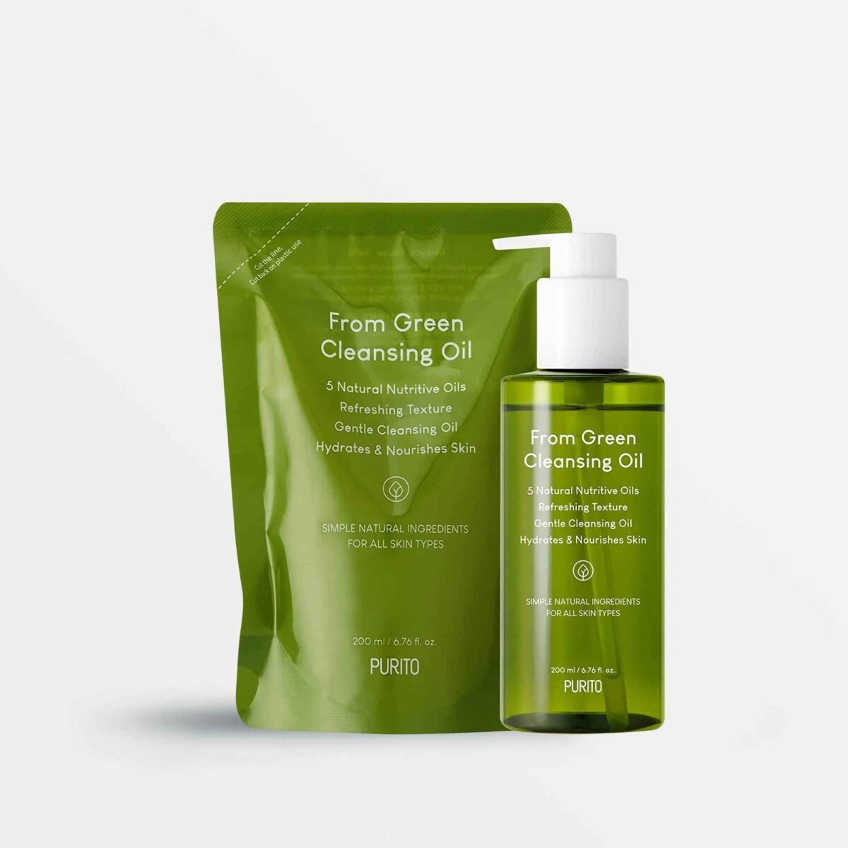 From Green Cleansing Oil + Refill Set (200ml +200ml)